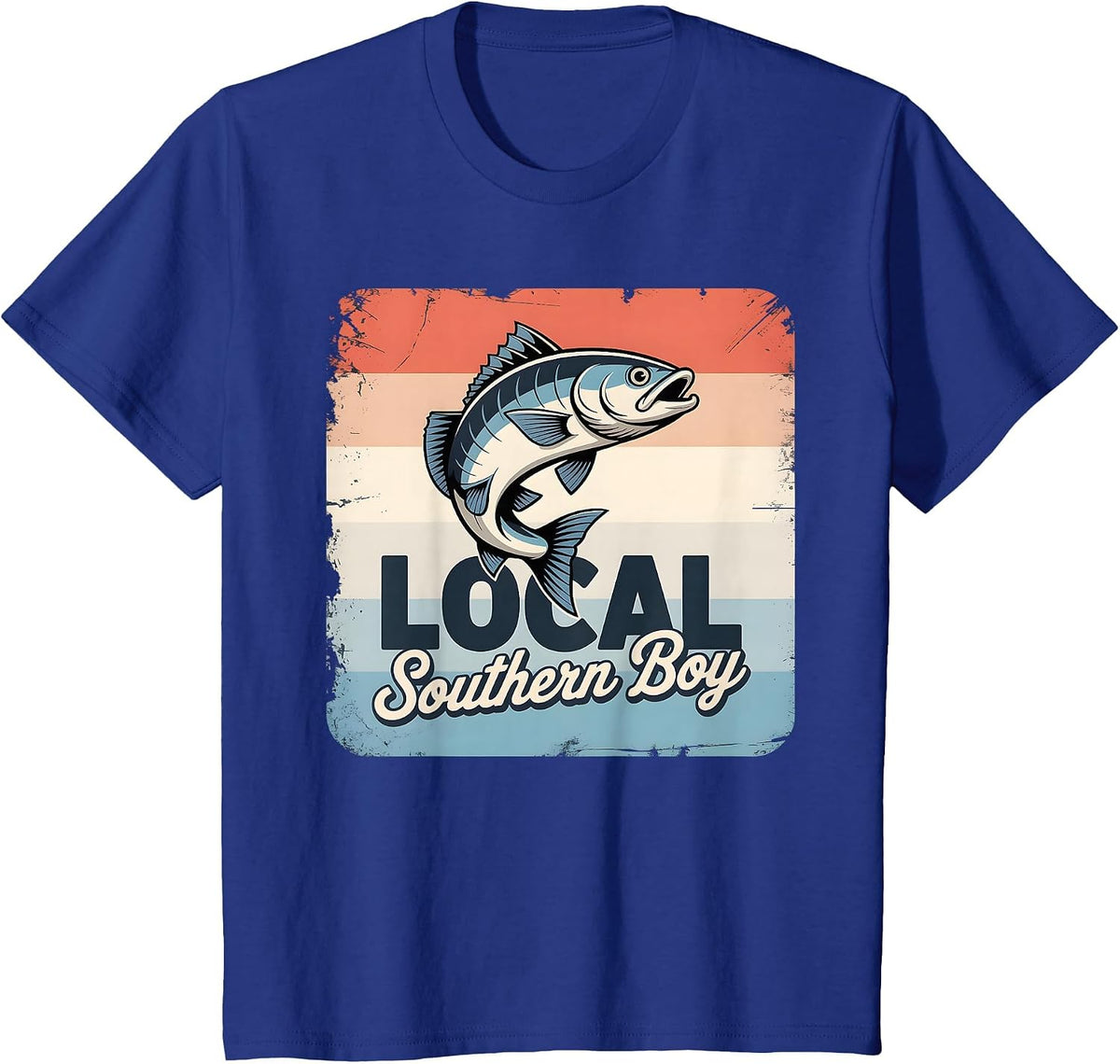 Local Southern Boy Fishing Camouflage Outdoors T-Shirt - Royal Blue
