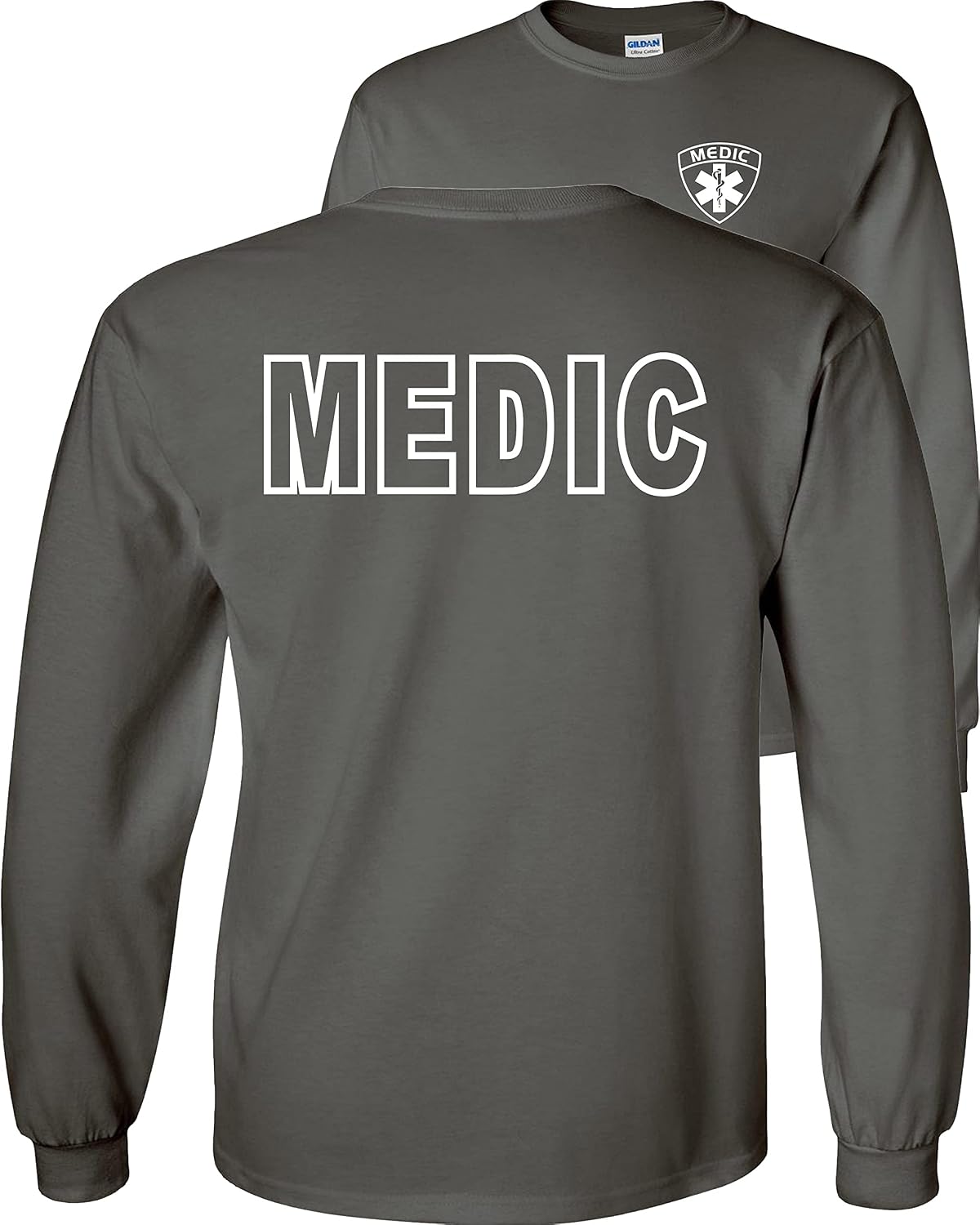 FAIR GAME Paramedic Long Sleeve Shirt Emergency Medical - Charcoal