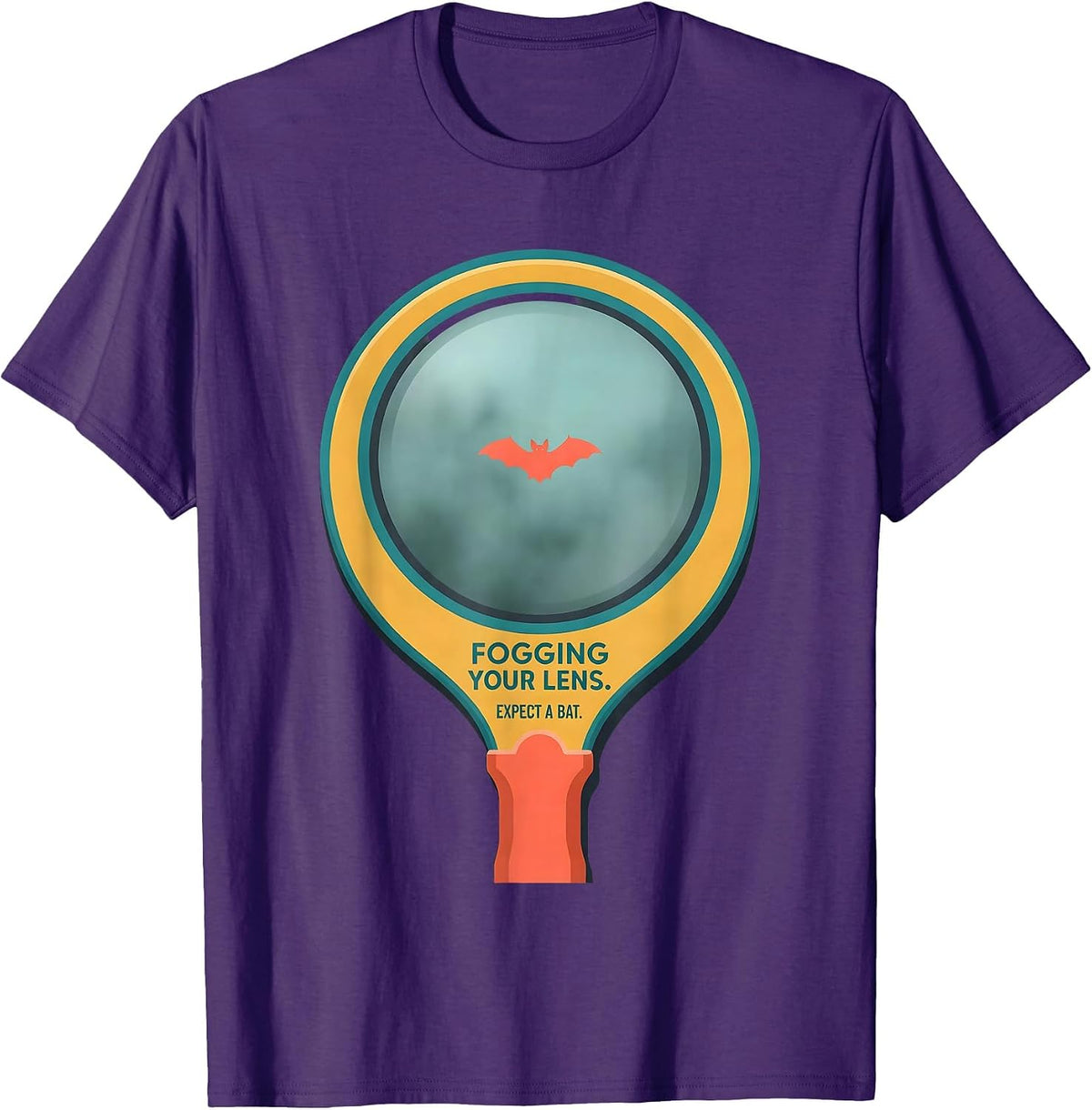 Fogging Your Lens Expect A Bat Funny Optometrist Halloween T-Shirt - Purple