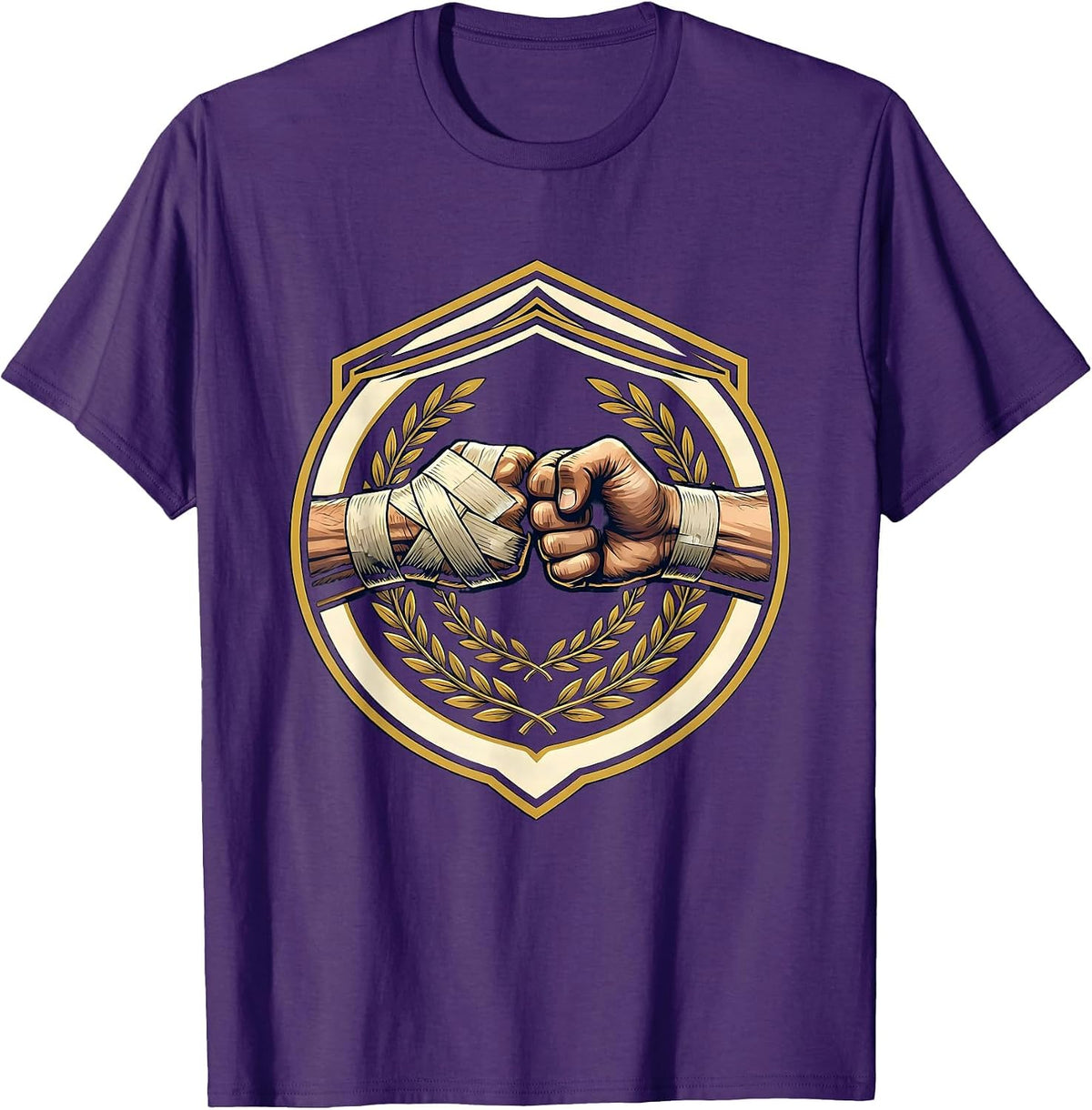 Rugby Taped Hands Graphic Illustration T-Shirt - Purple
