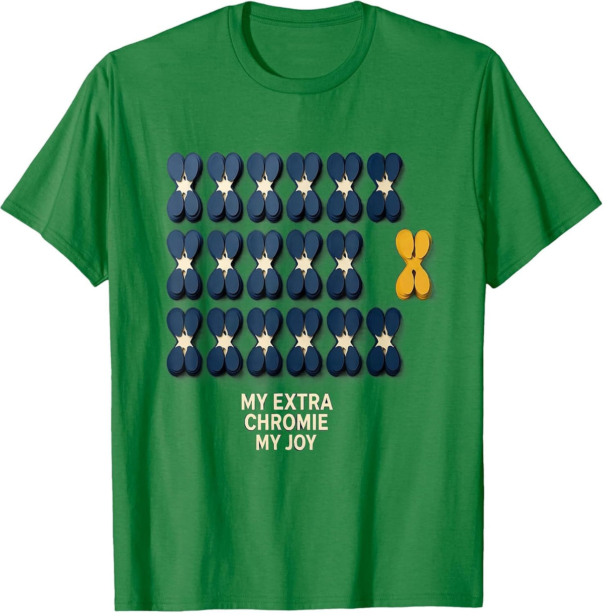 Men's My Extra Chromie My Joy Heartfelt Down Syndrome Awareness T-Shirt - Kelly Green