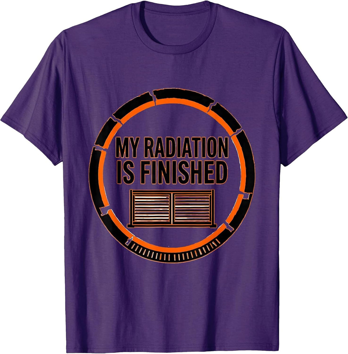 My Radiation Is Finished Funny Radiology Tech Rad Tech X-Ray T-Shirt - Purple