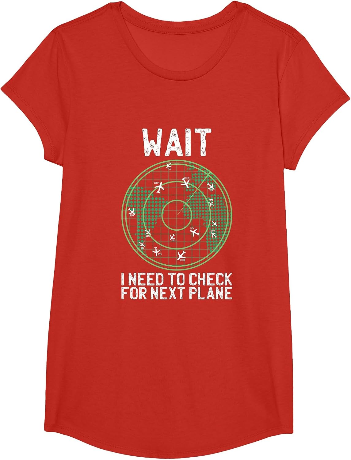 Tarpaulin Spotter Aeroplane Pilot Aviation avgeek T-Shirt - Girls Red