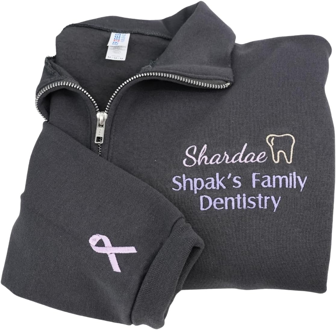 Custom Embroidered Dental Sweatshirts For Women Quarter Zip - Style 1