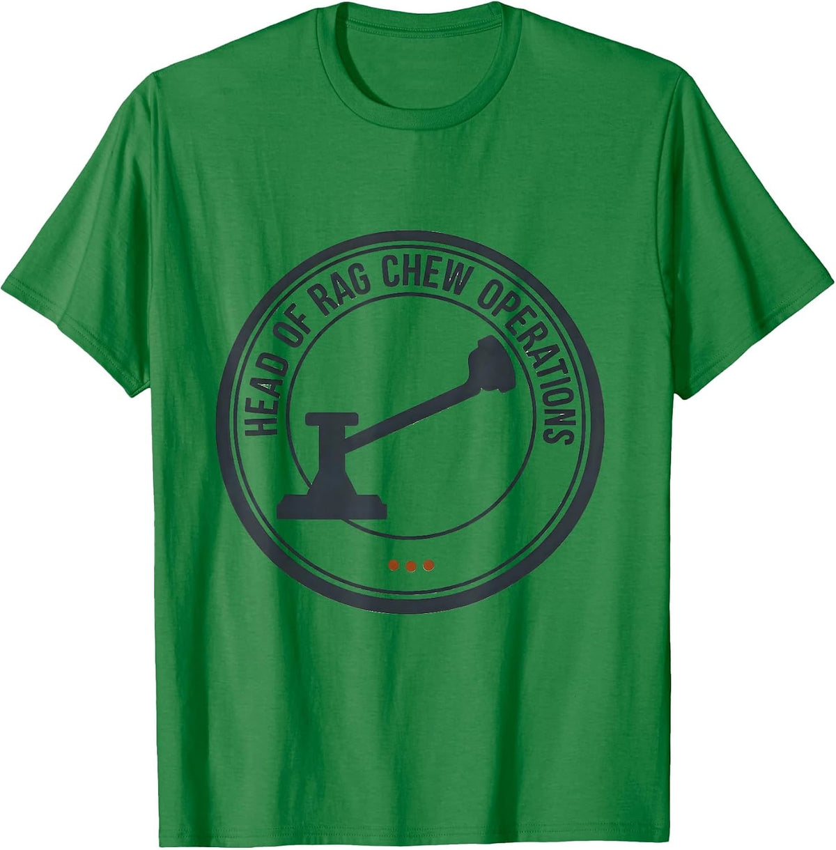 Men's Head Of Rag Chew Operations Funny Ham Radio Operator Humor T-Shirt - Kelly Green