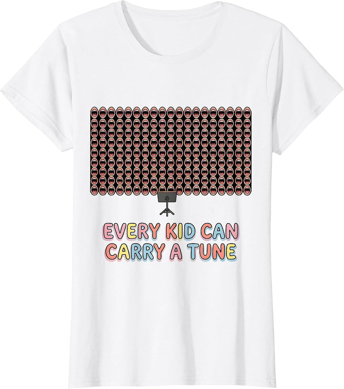 Women's Every Kid Can Carry A Tune Music Teacher Appreciation Gift T-Shirt - White
