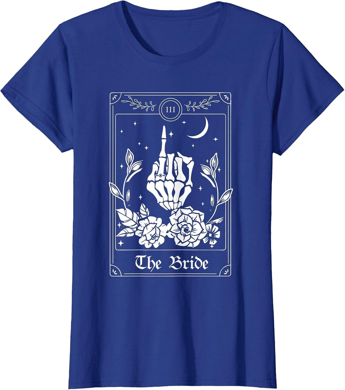 Wedding Tarot Card The Bride Halloween Bachelorette Matching T-Shirt - Royal Blue