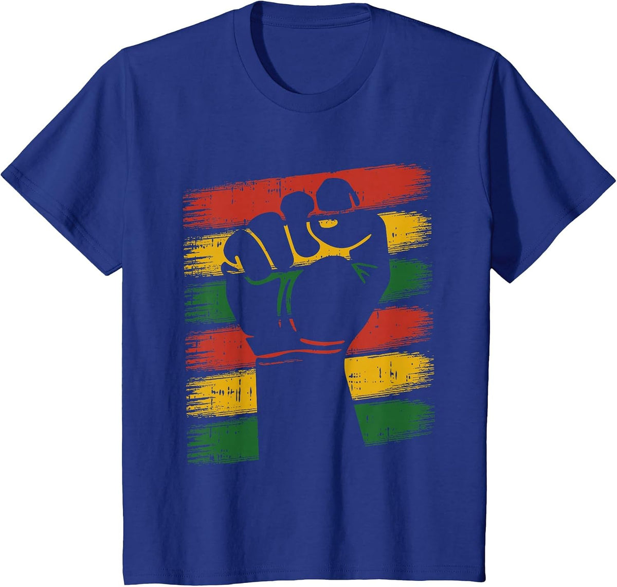 Power Fist Juneteenth Cool Melanin Pride African American T-Shirt - Royal Blue