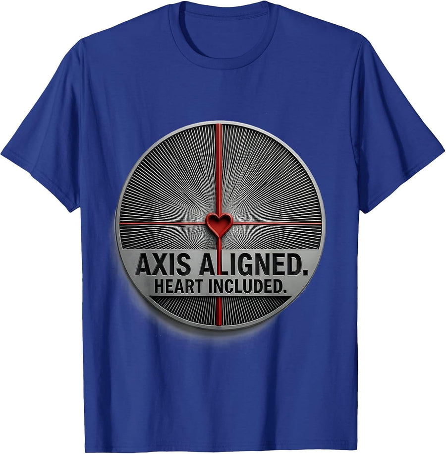 Axis Aligned Heart Included Optometrist Valentine's Day T-Shirt - Royal Blue