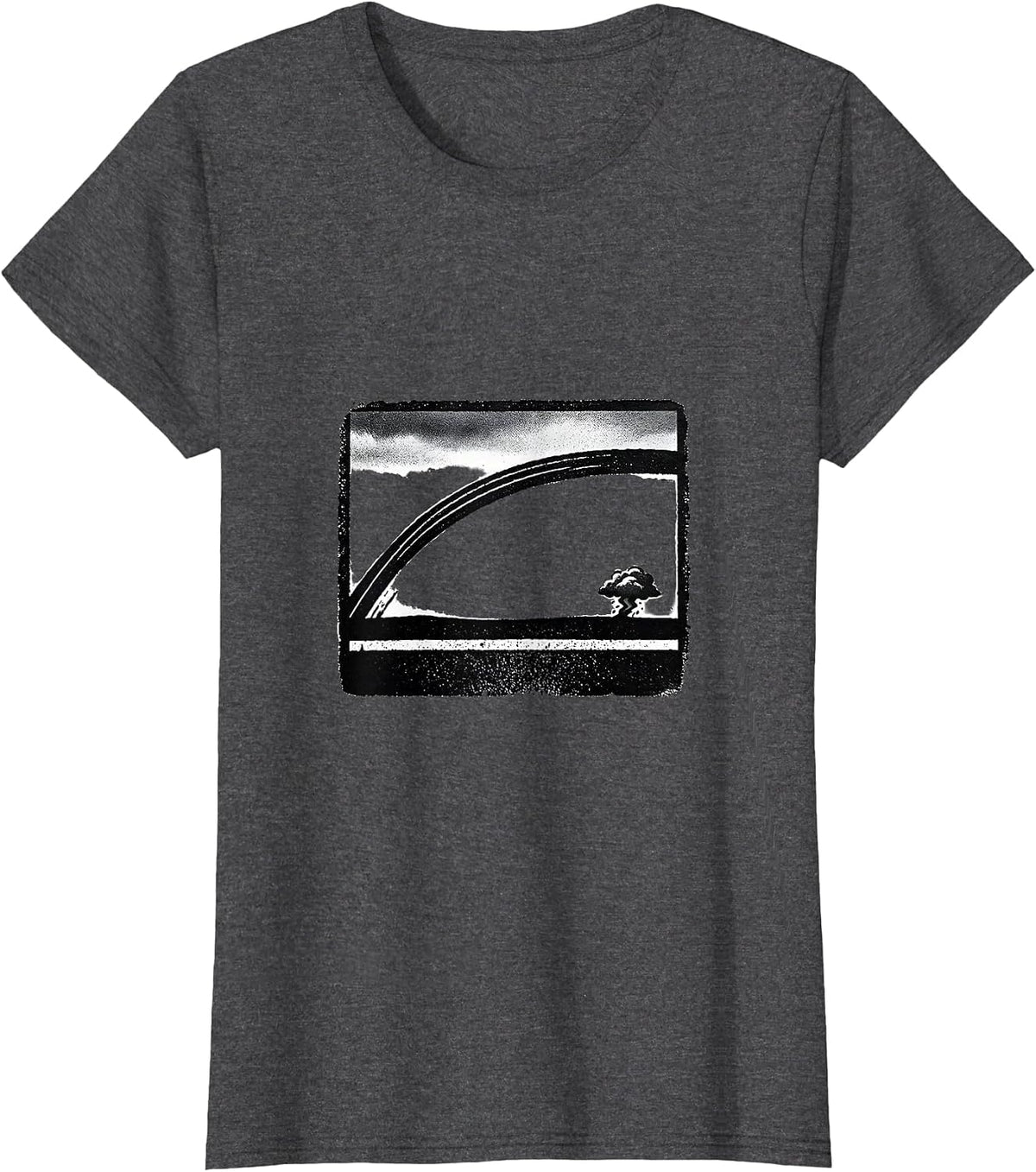 Women's Storm Stamp Tornado Chaser Meteorology Enthusiast T-Shirt - Dark Heather Grey
