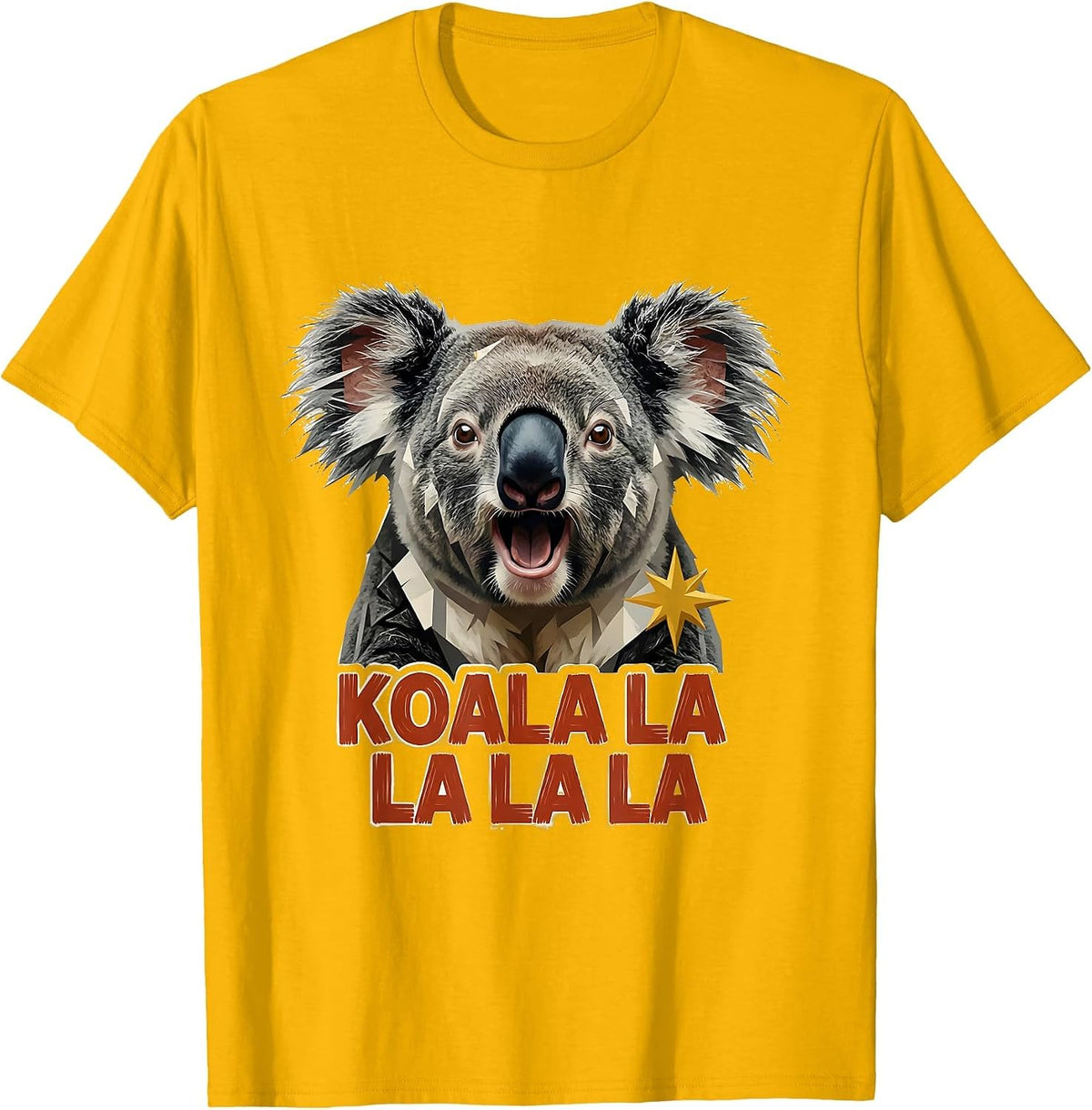 Koala La La La La Funny Koala Lover Australian Animal Humor T-Shirt - Golden Yellow