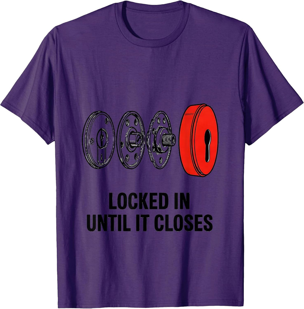 Men's Locked In Until It Closes Funny Realtor Real Estate Agent T-Shirt - Purple