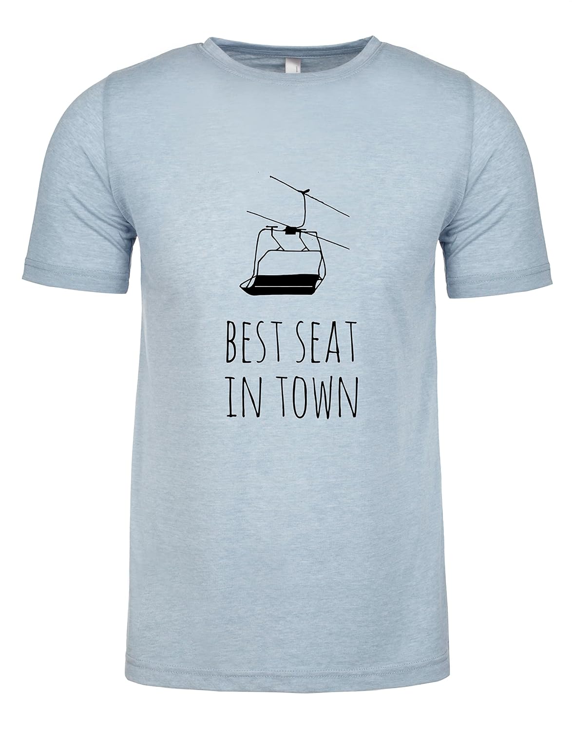 I'd Hike That, Graphic Men's Tee, Funny T Shirt, Shirts with Sayings, Stonewash Blue or Sage (S, Sage) - Medium Best Seat in