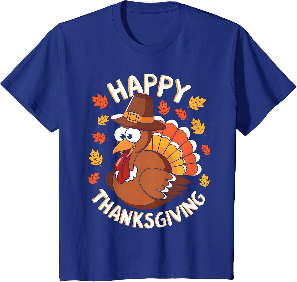 Happy Thanksgiving Funny Turkey Family Dinner Thanksgiving T-Shirt - Royal Blue