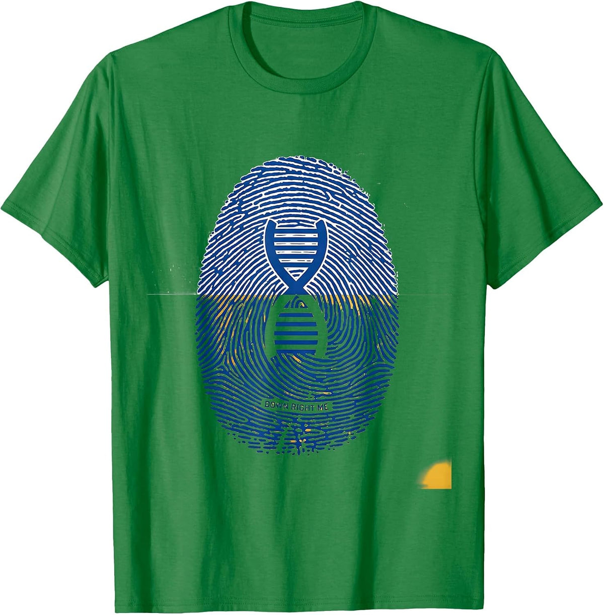Men's Down Right Me Geometric Down Syndrome Awareness Family T-Shirt - Kelly Green