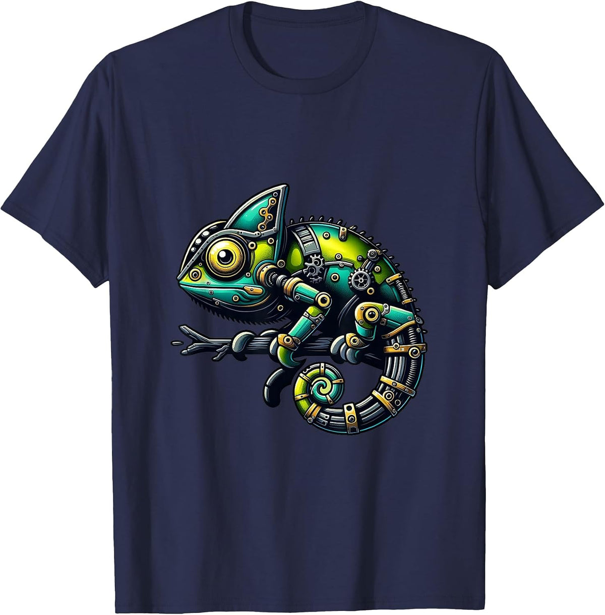 Cameleon Robots Robotics Engineering Technology Programmer T-Shirt - Navy Blue