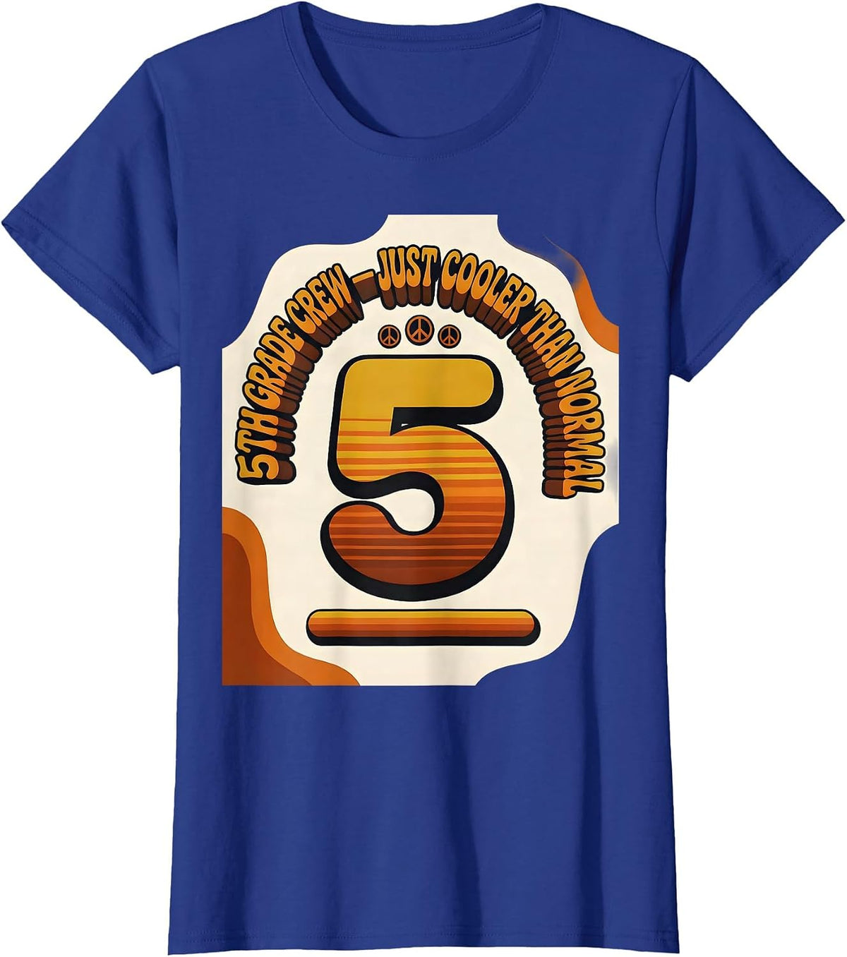 Women's 5th Grade Crew Just Cooler Than Normal Teacher T-Shirt - Royal Blue