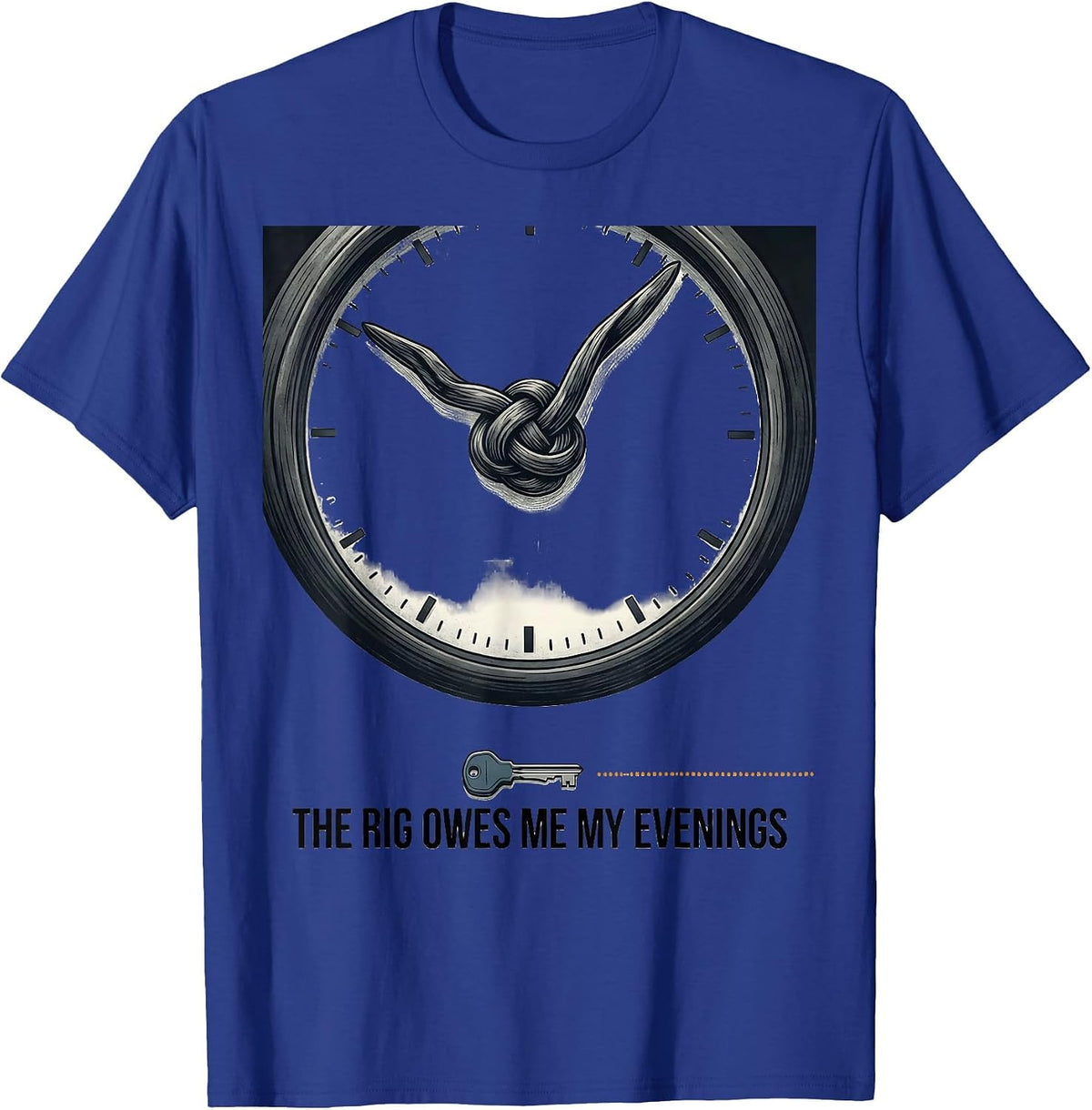 The Rig Owes Me My Evenings Funny Ham Radio Operator T-Shirt - Royal Blue