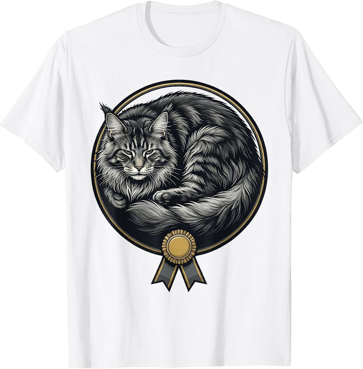 Men's Maine Coon Cat Cute Kawaii Animal Lover Gift T-Shirt - White