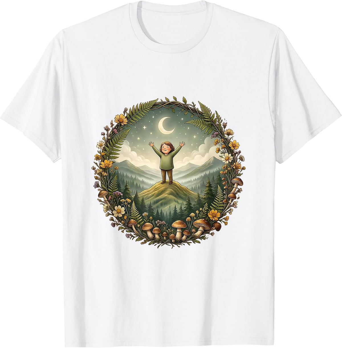 Down Syndrome Awareness Mountain Summit Climber T-Shirt - White