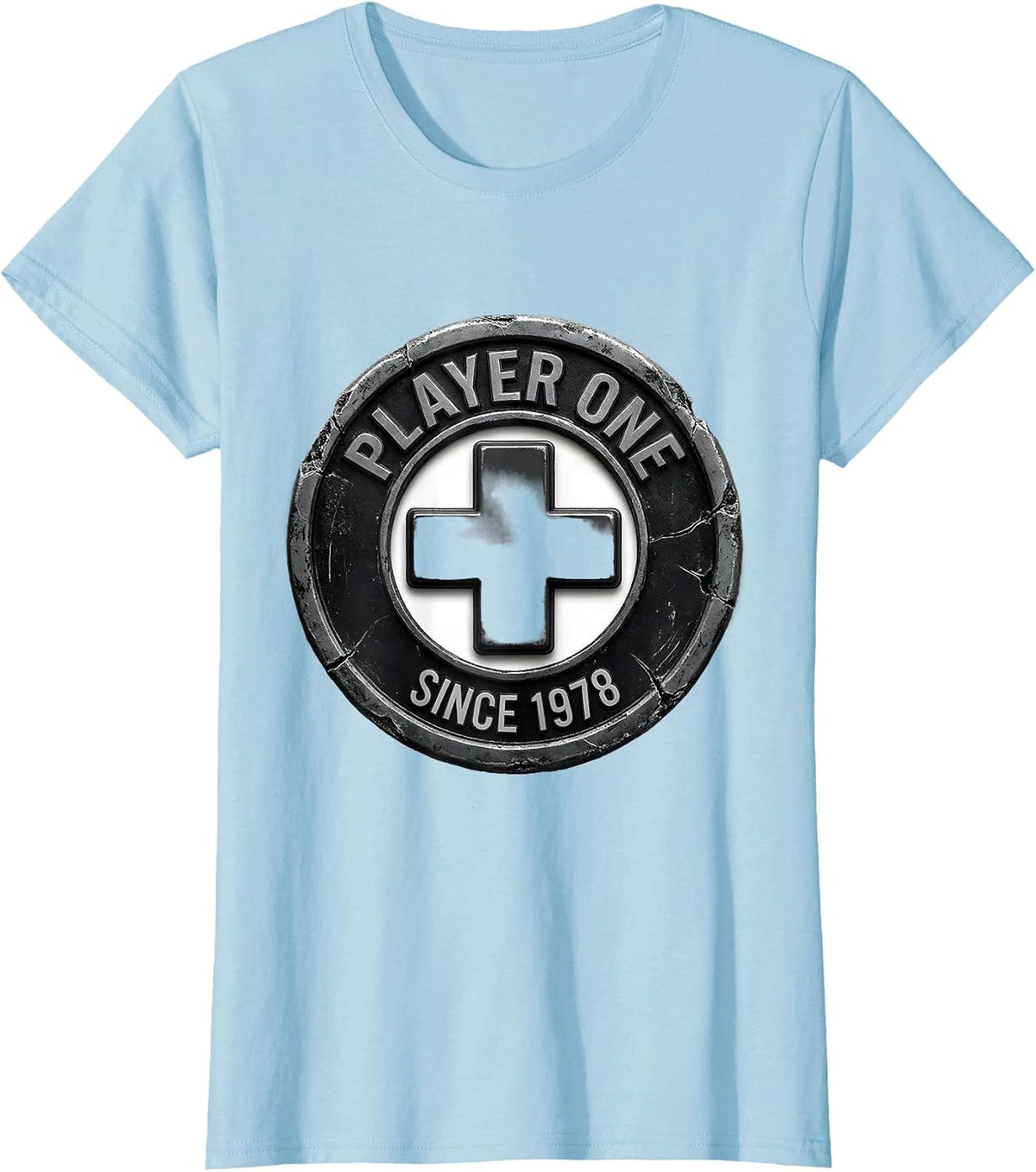 Women's Player One Since 1978 Vintage Gamer Birthday Gift 21 Year T-Shirt - Baby Blue