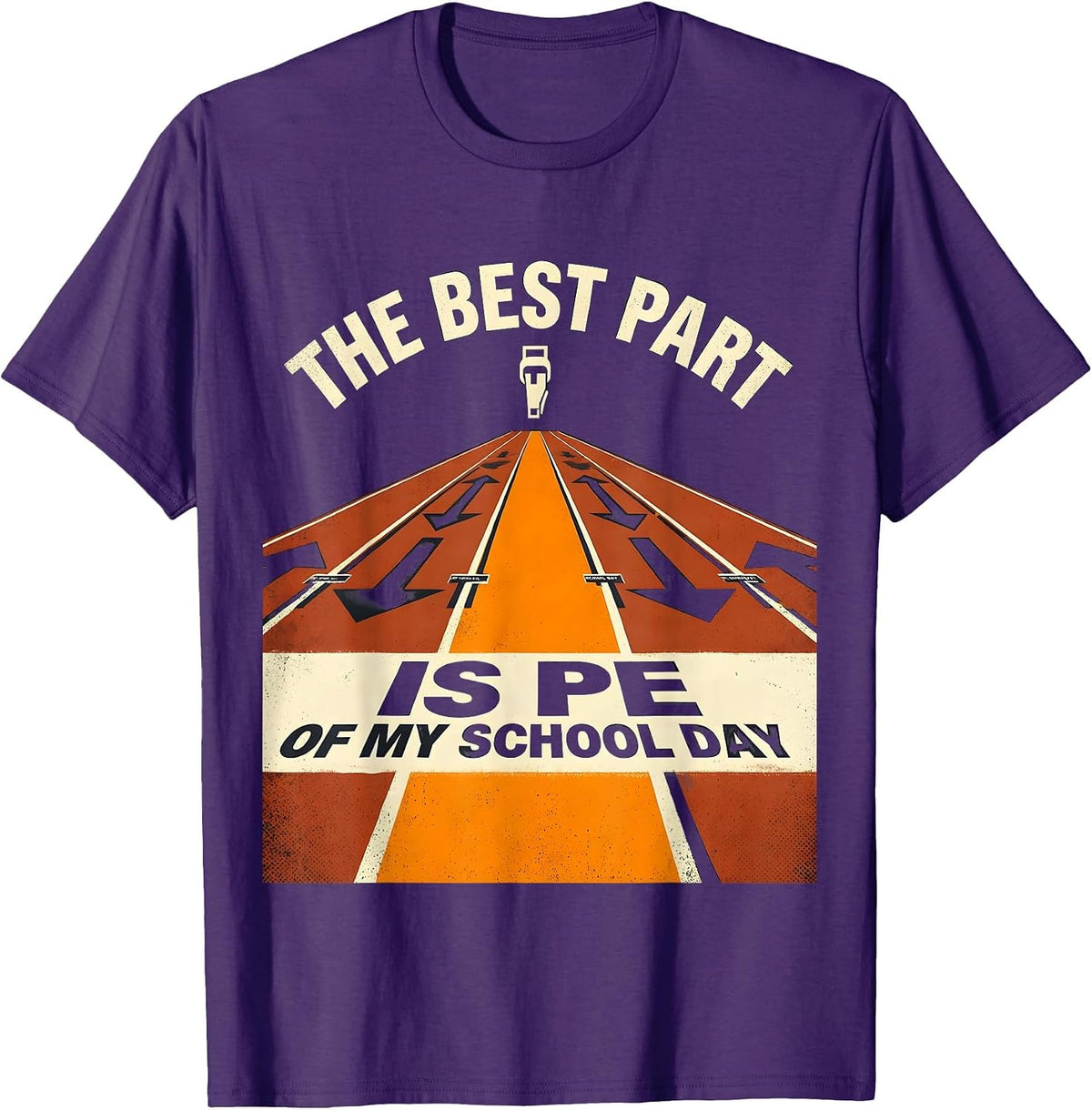 Men's The Best Part Of My School Day Is PE Funny PE Teacher Gym T-Shirt - Purple