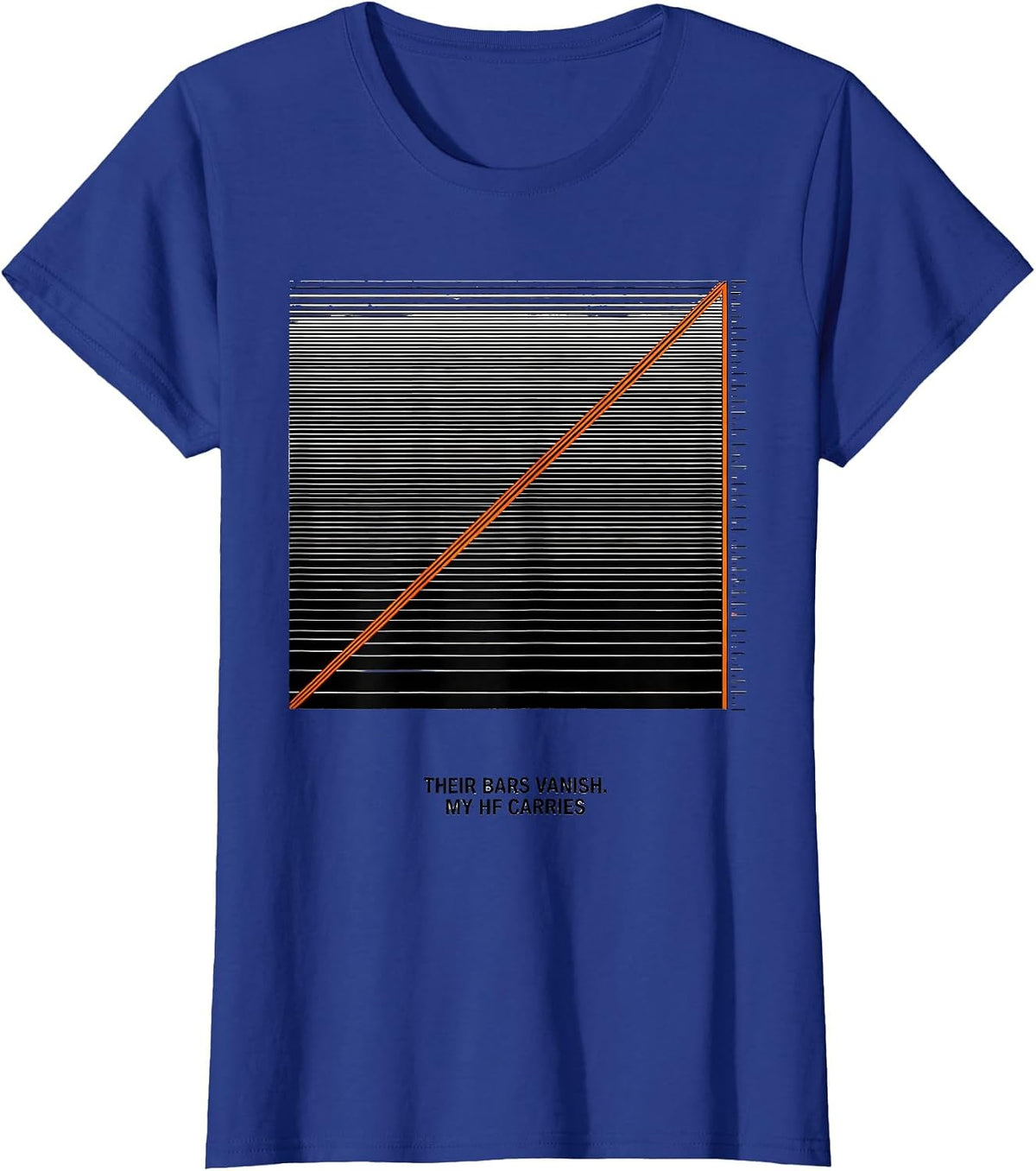 Women's Their Bars Vanish My HF Carries Funny Ham Radio Operator T-Shirt - Royal Blue