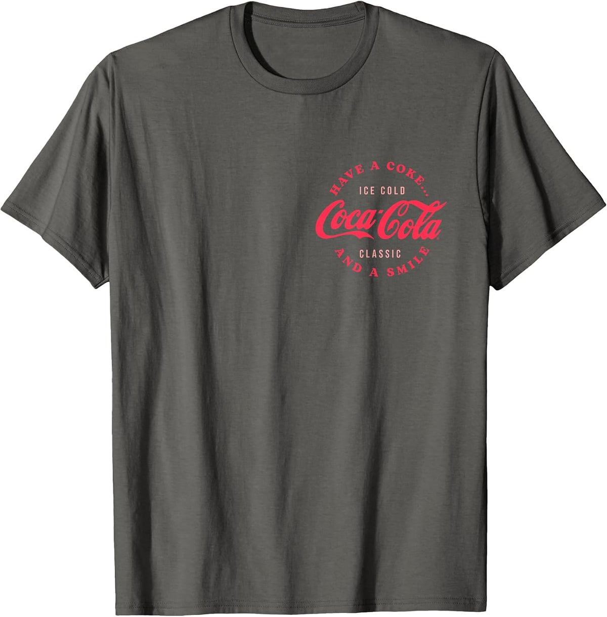 Coca-Cola The Real Thing Vintage Front & Back T-Shirt - Asphalt Grey