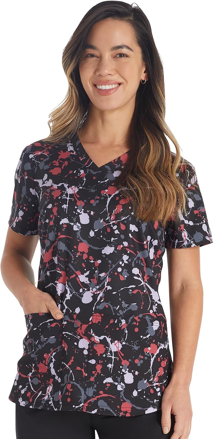 Dickies Womens V-Neck Top - Drizzle Daze