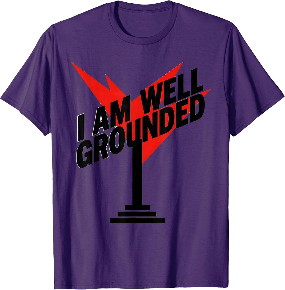 I Am Well Grounded Funny Ham Radio Operator Hobbyist Humor T-Shirt - Purple