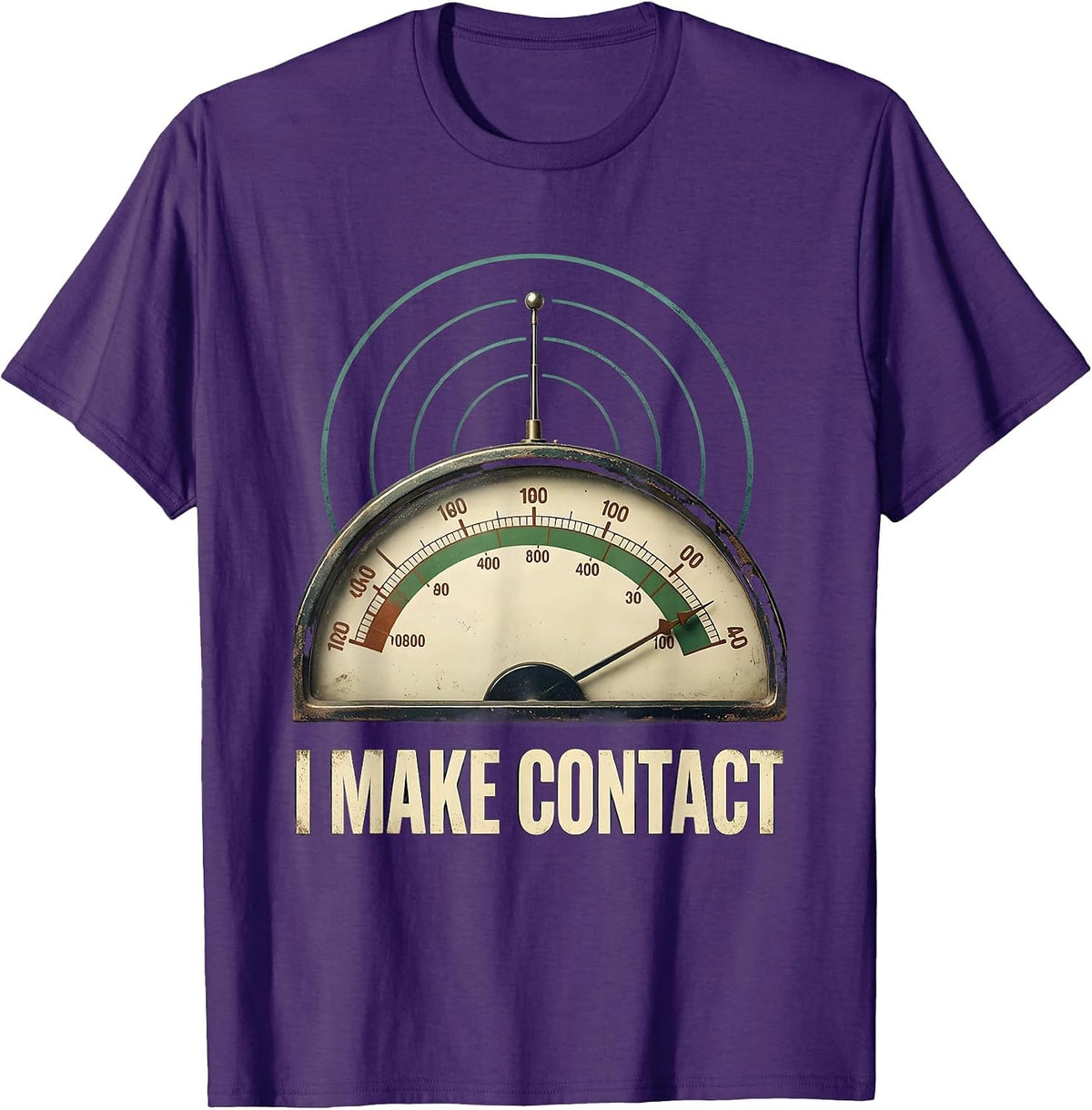 I Make Contact Vintage Ham Radio Operator Hobby Pride T-Shirt - Purple