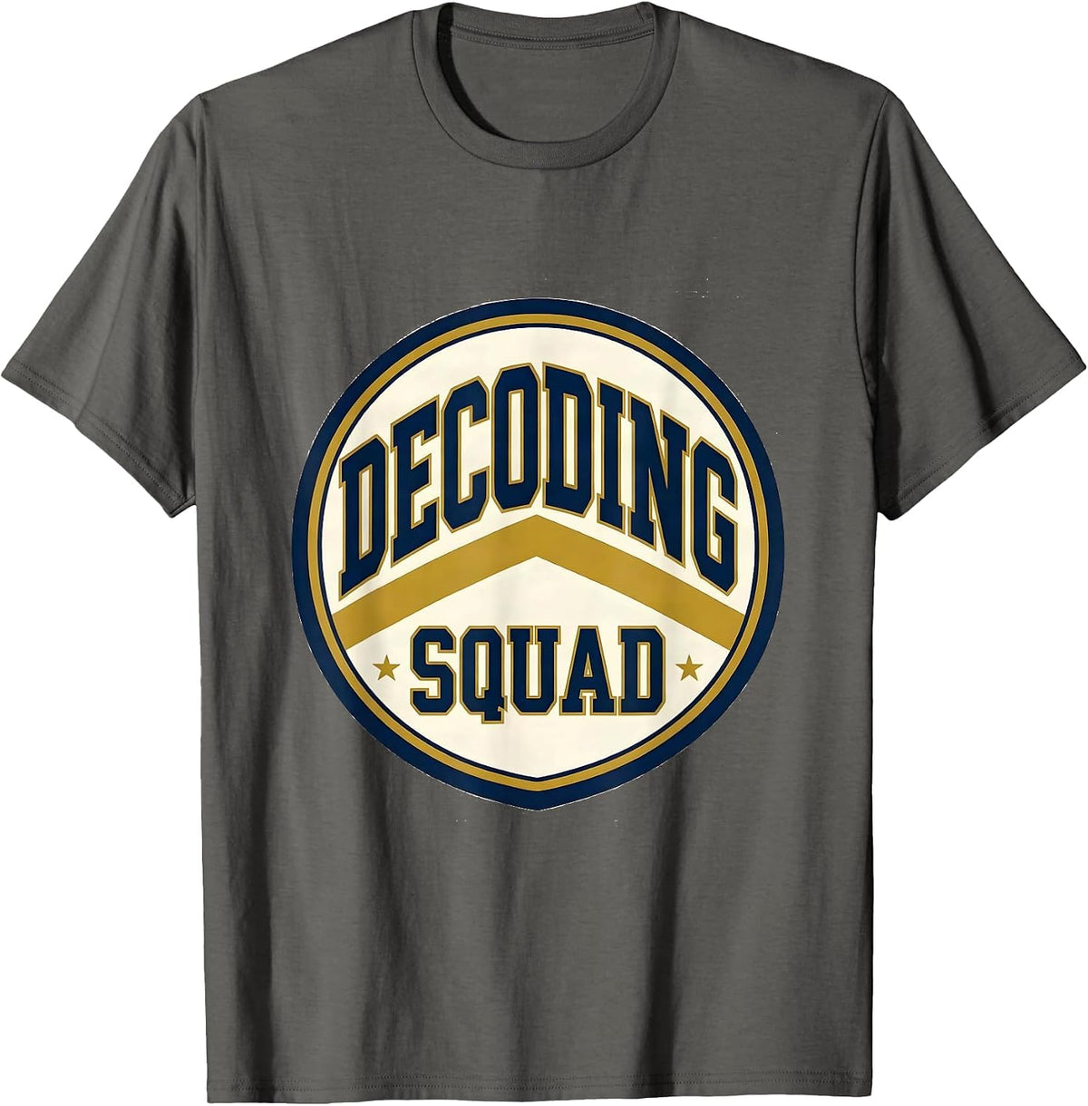 Men's Decoding Squad Structured Literacy Phonics Teacher Reading T-Shirt - Asphalt Grey