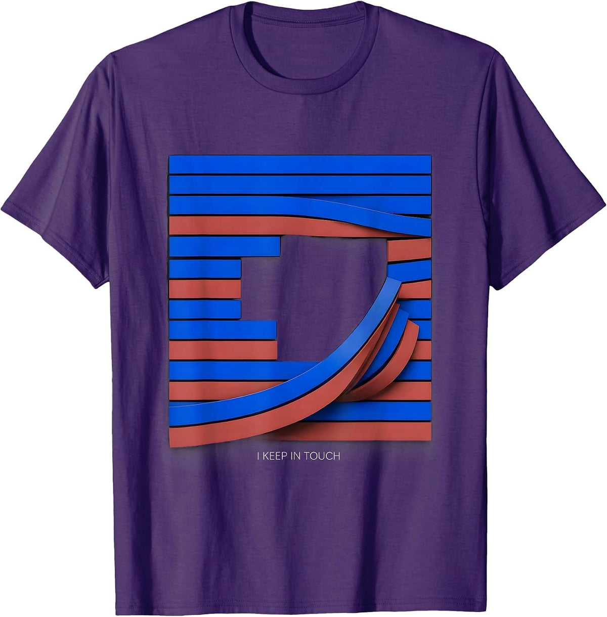Men's I Keep In Touch Funny Ham Radio Operator Hobbyist Humor T-Shirt - Purple