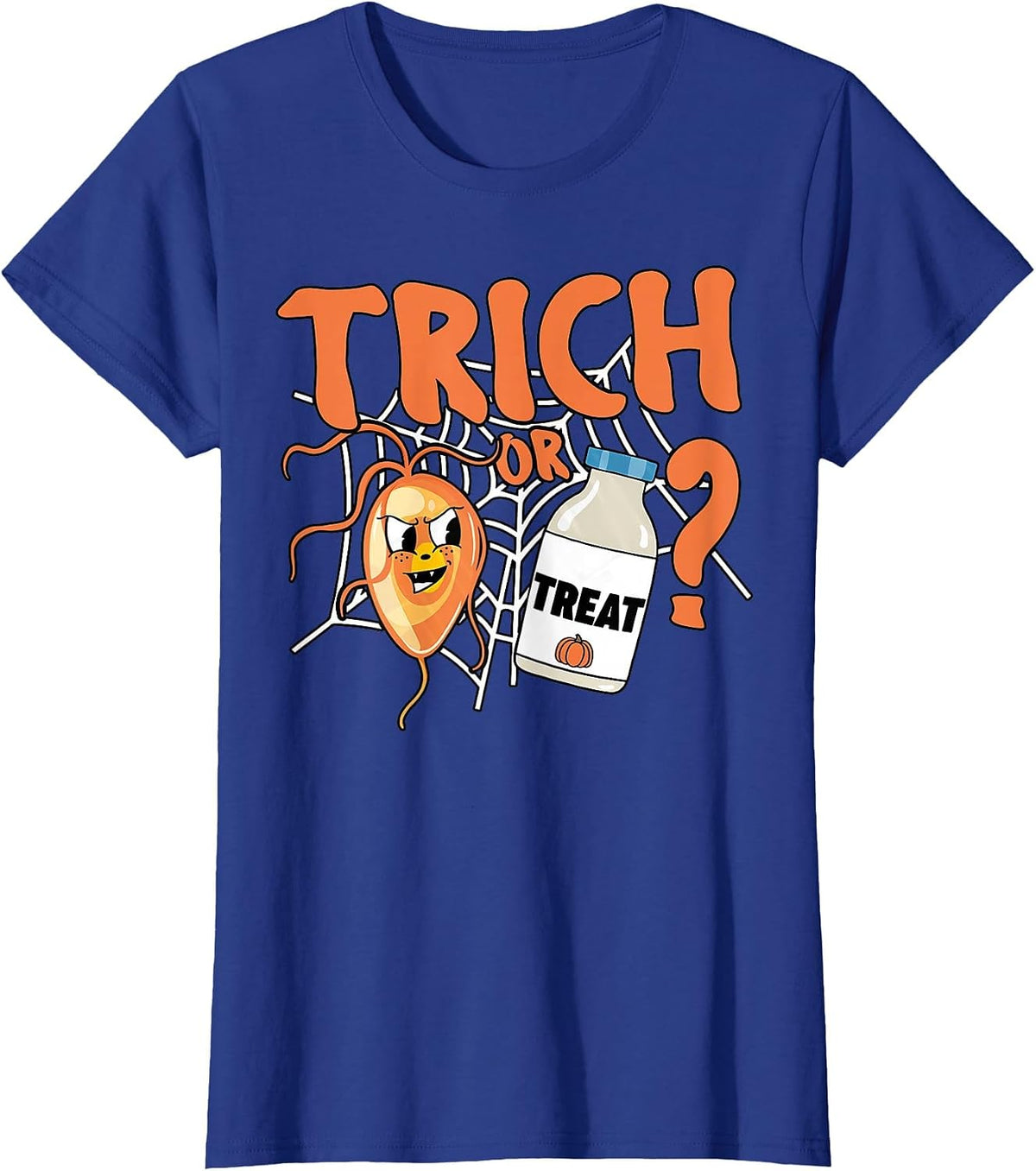 Halloween Medical Lab Science Microbiology Scientist Teacher T-Shirt - Royal Blue
