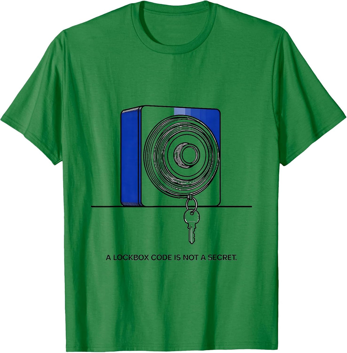 Men's A Lockbox Code Is Not A Secret Funny Realtor Insurance Agent T-Shirt - Kelly Green