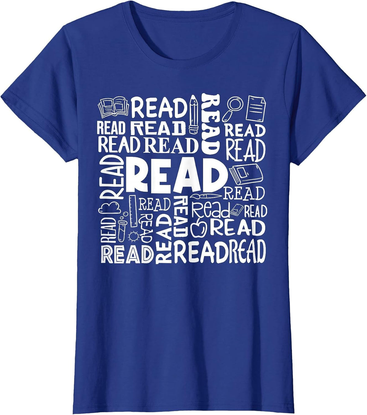 Retro Librarian Book Reader Library Book Reading T-Shirt - Royal Blue
