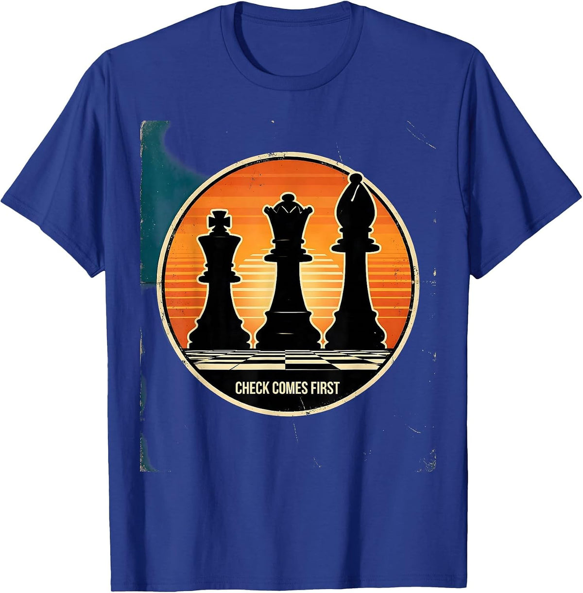 Check Comes First Funny Chess Player Gift Chess Lover Humor T-Shirt - Royal Blue