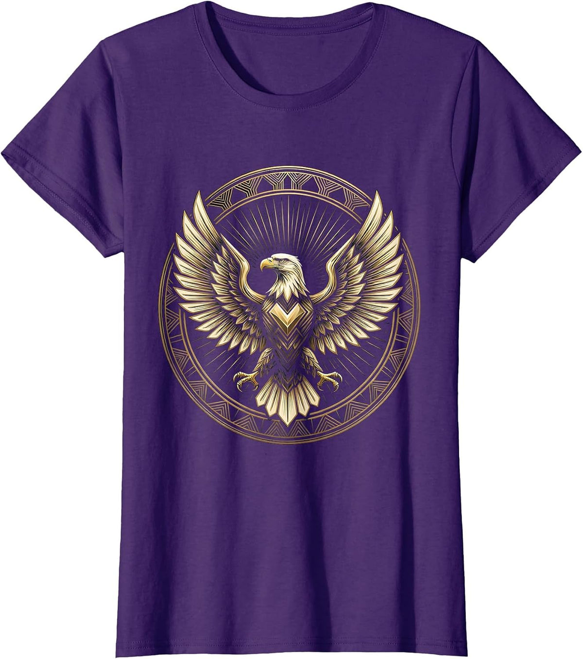Women's Bold Eagle in Flight 21st Birthday Graphic T-Shirt - Purple