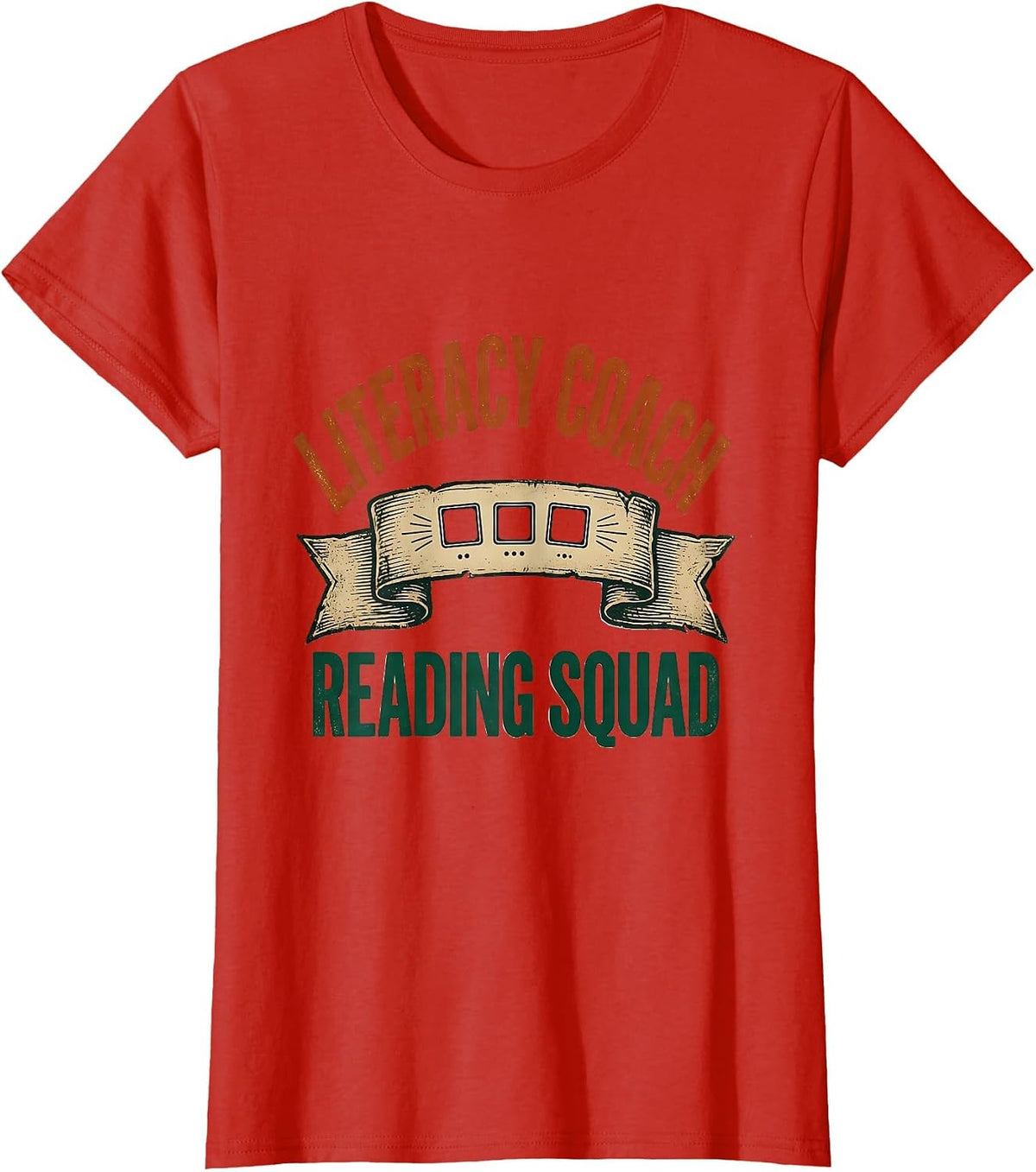 Literacy Coach Reading Squad Vintage Phonics Teacher Squad T-Shirt - Red