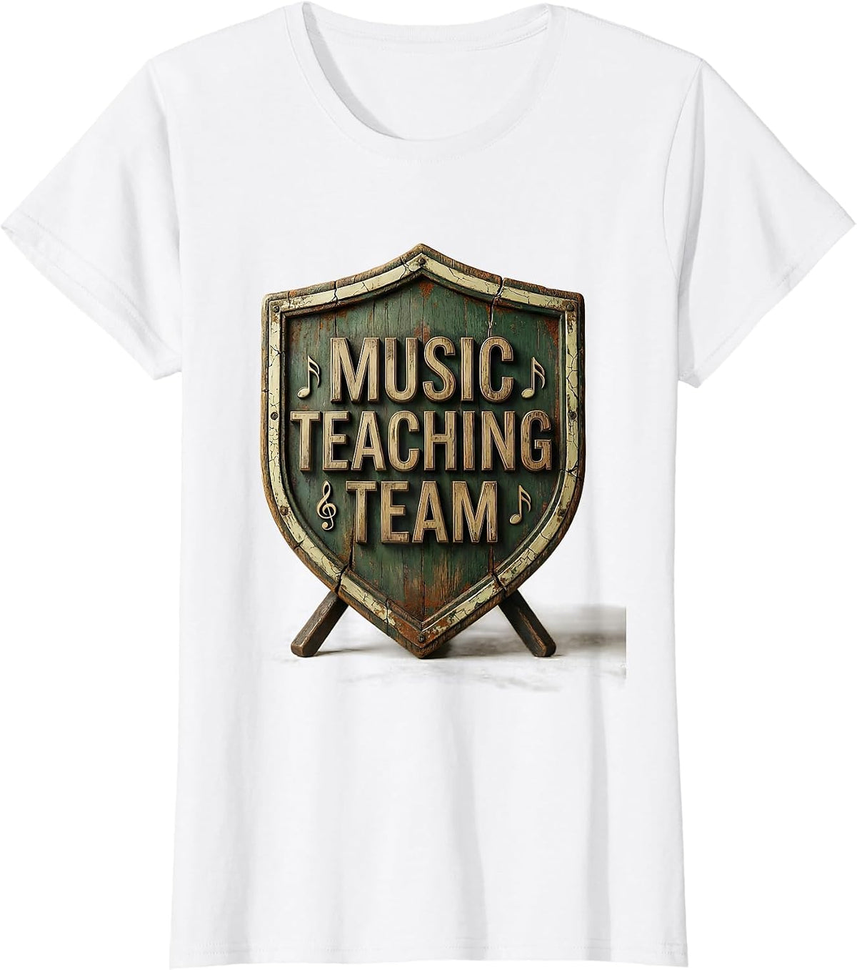 Women's Music Teaching Team Vintage Teacher Appreciation Staff Gift T-Shirt - White