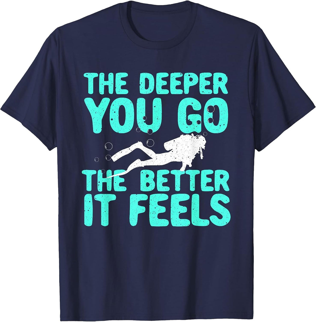 Funny Scuba Diving Themed Design for Men Women Scuba Dive T-Shirt - Navy Blue