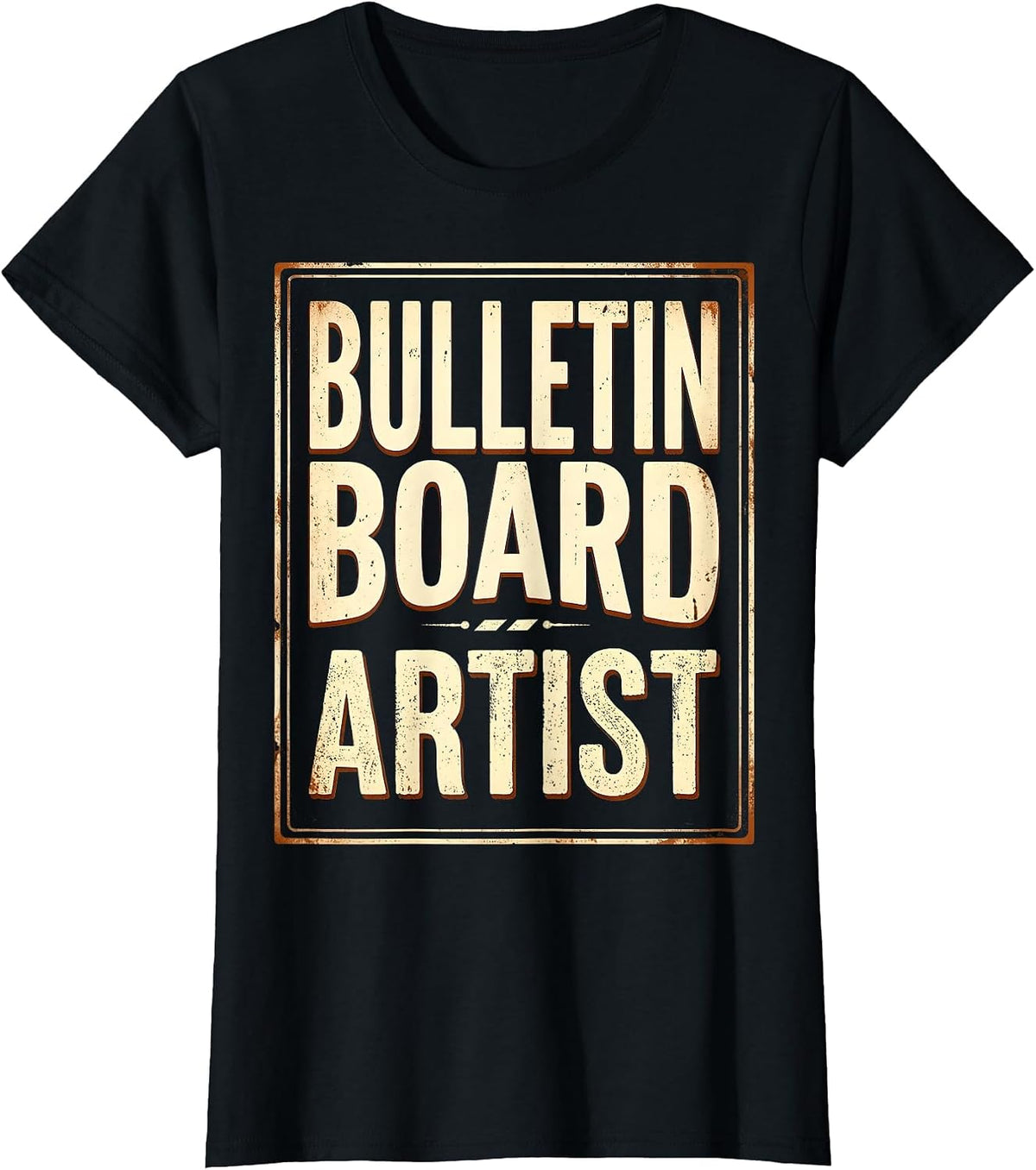 Bulletin Board Artist 4th Grade Teacher Design T-Shirt - Black