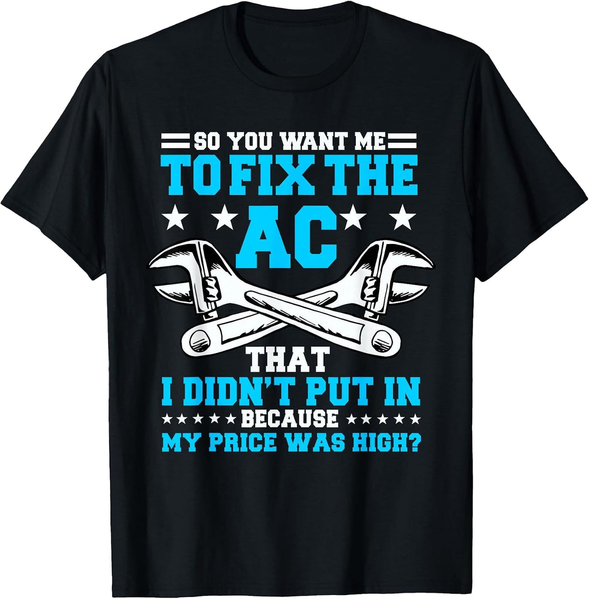 HVACR Tech Technician Work Mechanic Installer Service T-Shirt - Black
