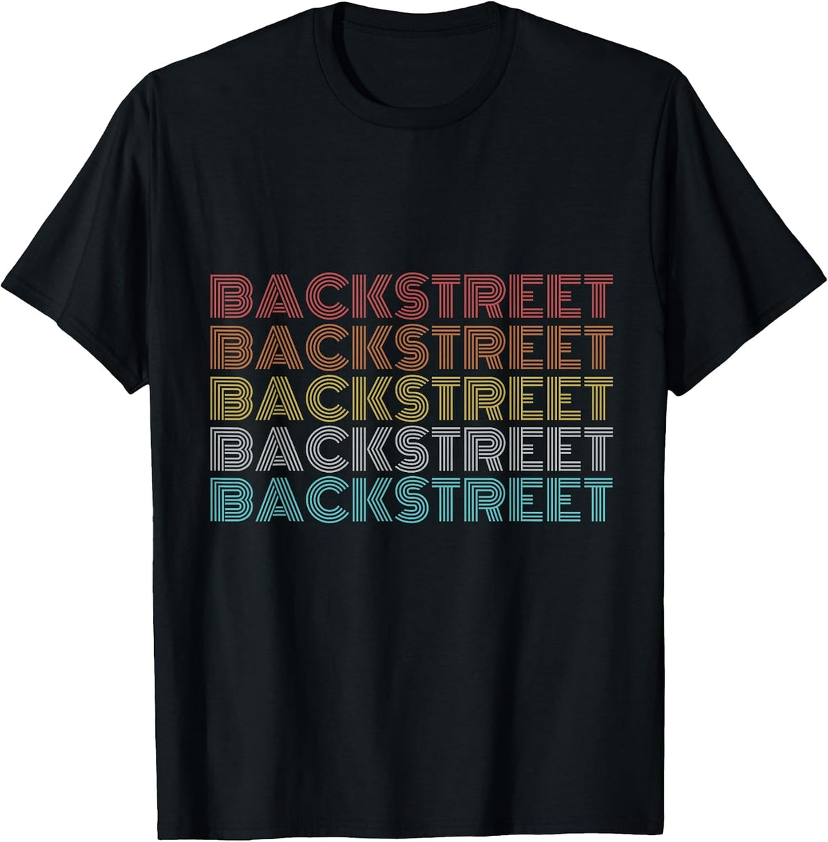 Retro Vintage Backstreet T-Shirt - Black