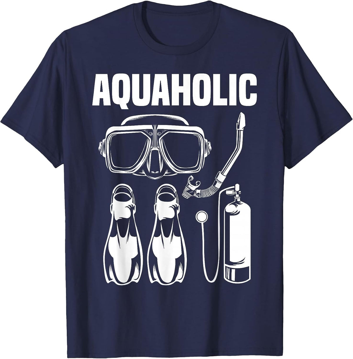 Cool Scuba Diving Themed Design for Men Women Scuba Dive T-Shirt - Navy Blue
