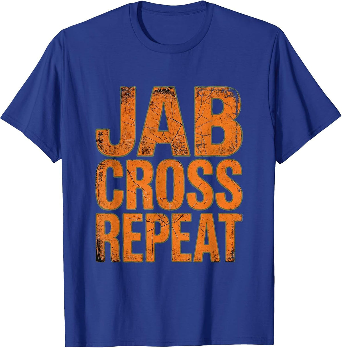 Men's Jab Cross Repeat Boxing Graphic Design T-Shirt - Royal Blue