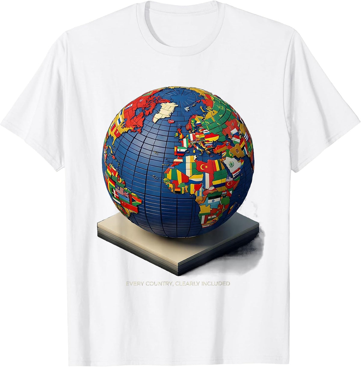 Men's Every Country Clearly Included Geography Lover Travel T-Shirt - White