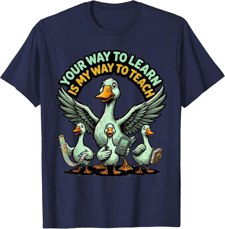 Your Way To Learn Is My Way To Teach Funny Special Education T-Shirt, Men, Navy Blue, Large - As Pictured