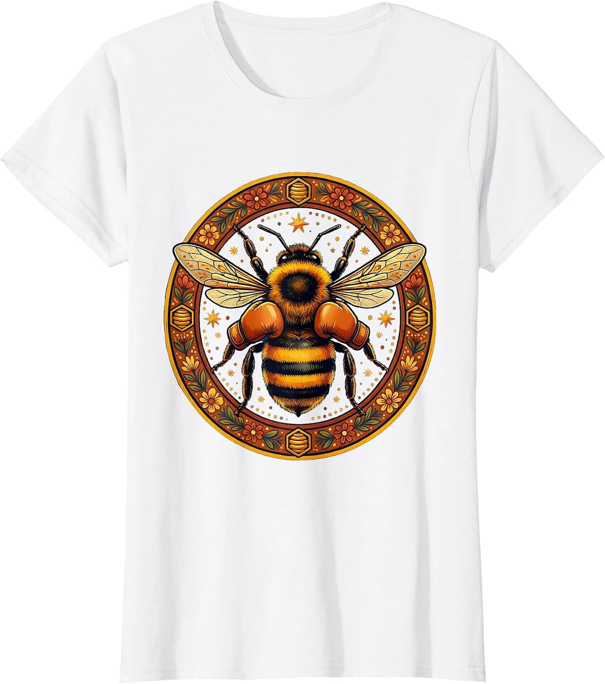Boxing Bee Fighter Graphic Tee T-Shirt - White
