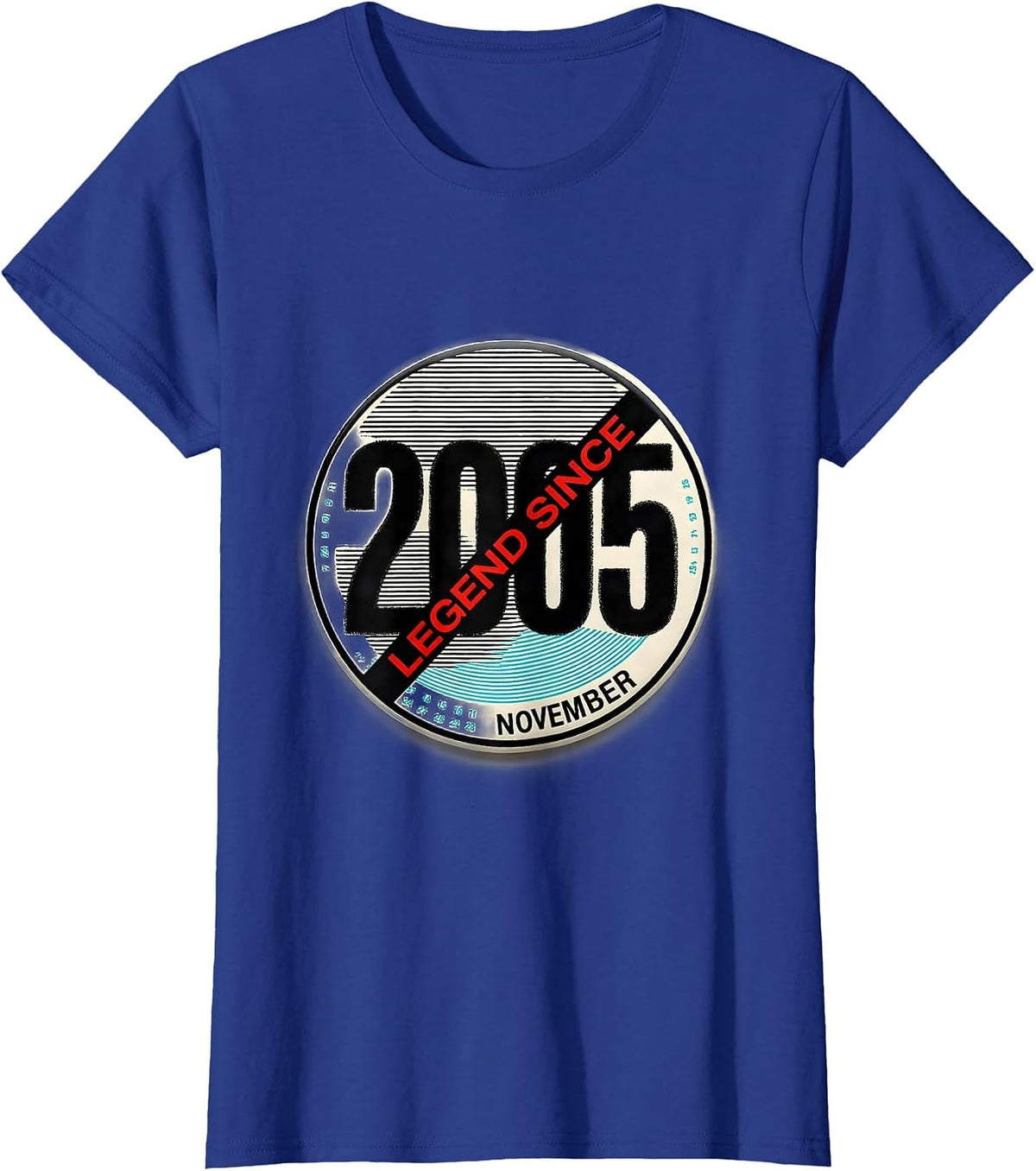 Women's Legend Since November 2005 Nostalgic Birthday Boy Girl 21 T-Shirt - Royal Blue